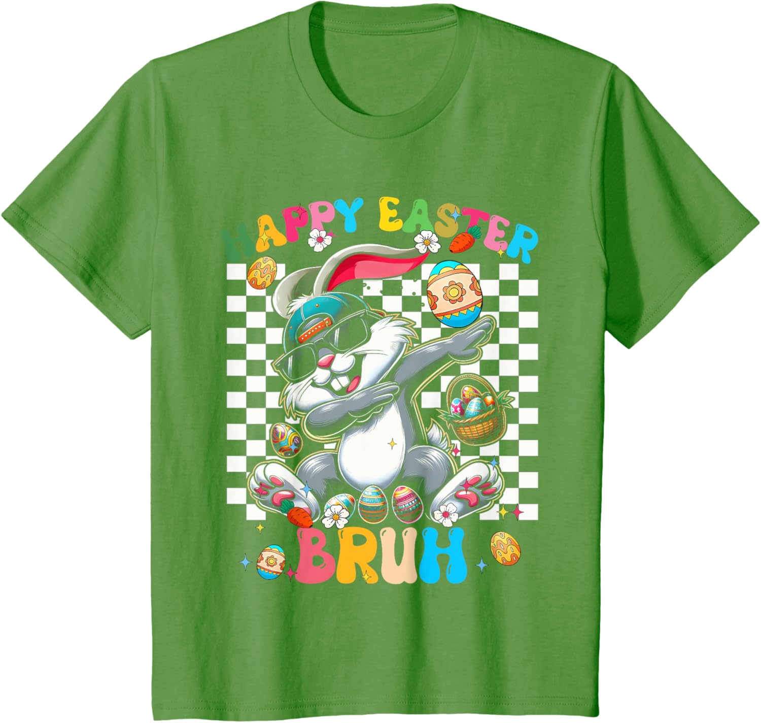 Happy Easter Bruh Cute Rabbit - Dabbing Bunny Rabbit Easter T-Shirt