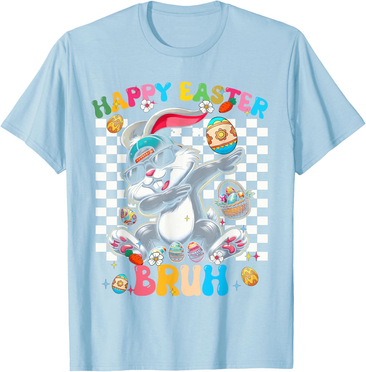 Happy Easter Bruh Cute Rabbit - Dabbing Bunny Rabbit Easter T-Shirt