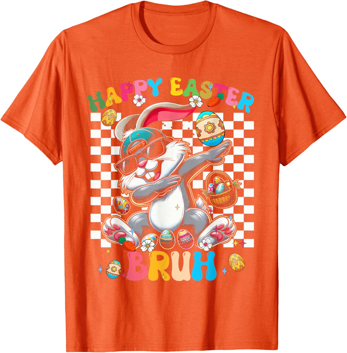 Happy Easter Bruh Cute Rabbit - Dabbing Bunny Rabbit Easter T-Shirt