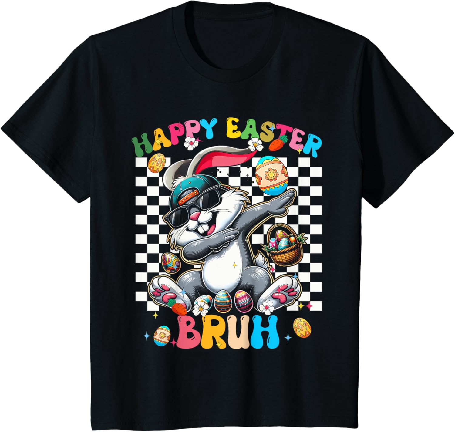 Happy Easter Bruh Cute Rabbit - Dabbing Bunny Rabbit Easter T-Shirt