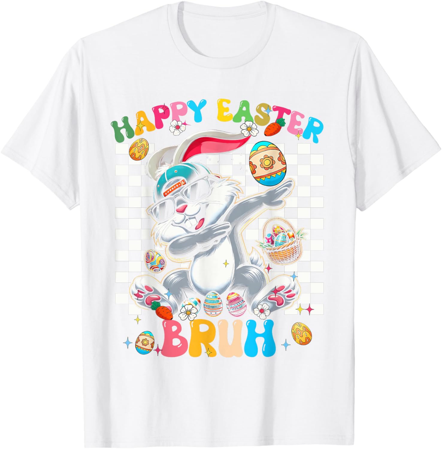 Happy Easter Bruh Cute Rabbit - Dabbing Bunny Rabbit Easter T-Shirt