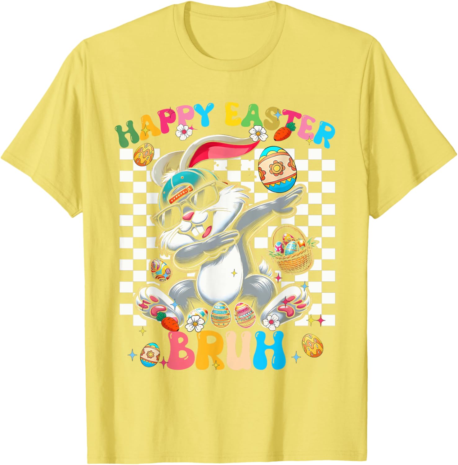 Happy Easter Bruh Cute Rabbit - Dabbing Bunny Rabbit Easter T-Shirt