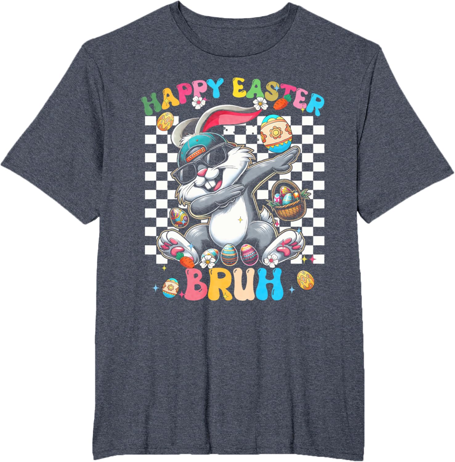 Happy Easter Bruh Cute Rabbit - Dabbing Bunny Rabbit Easter T-Shirt