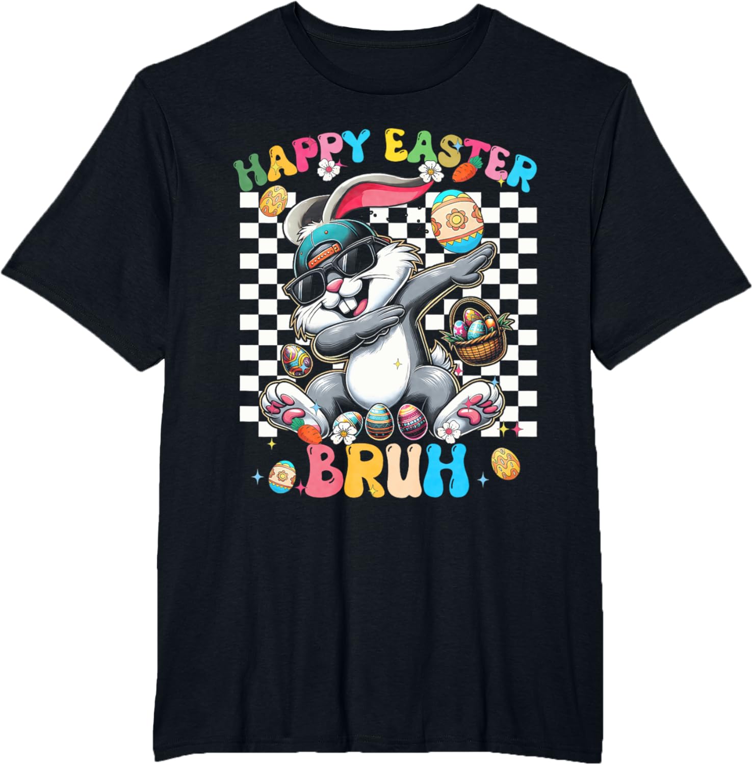 Happy Easter Bruh Cute Rabbit - Dabbing Bunny Rabbit Easter T-Shirt