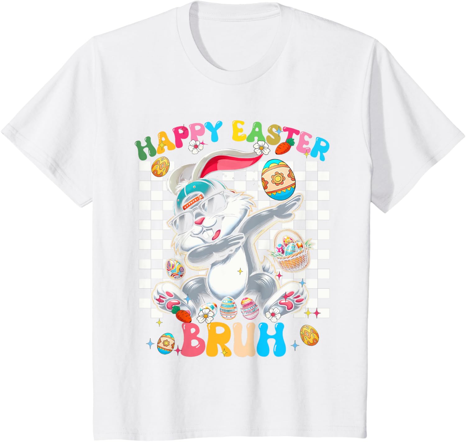 Happy Easter Bruh Cute Rabbit - Dabbing Bunny Rabbit Easter T-Shirt