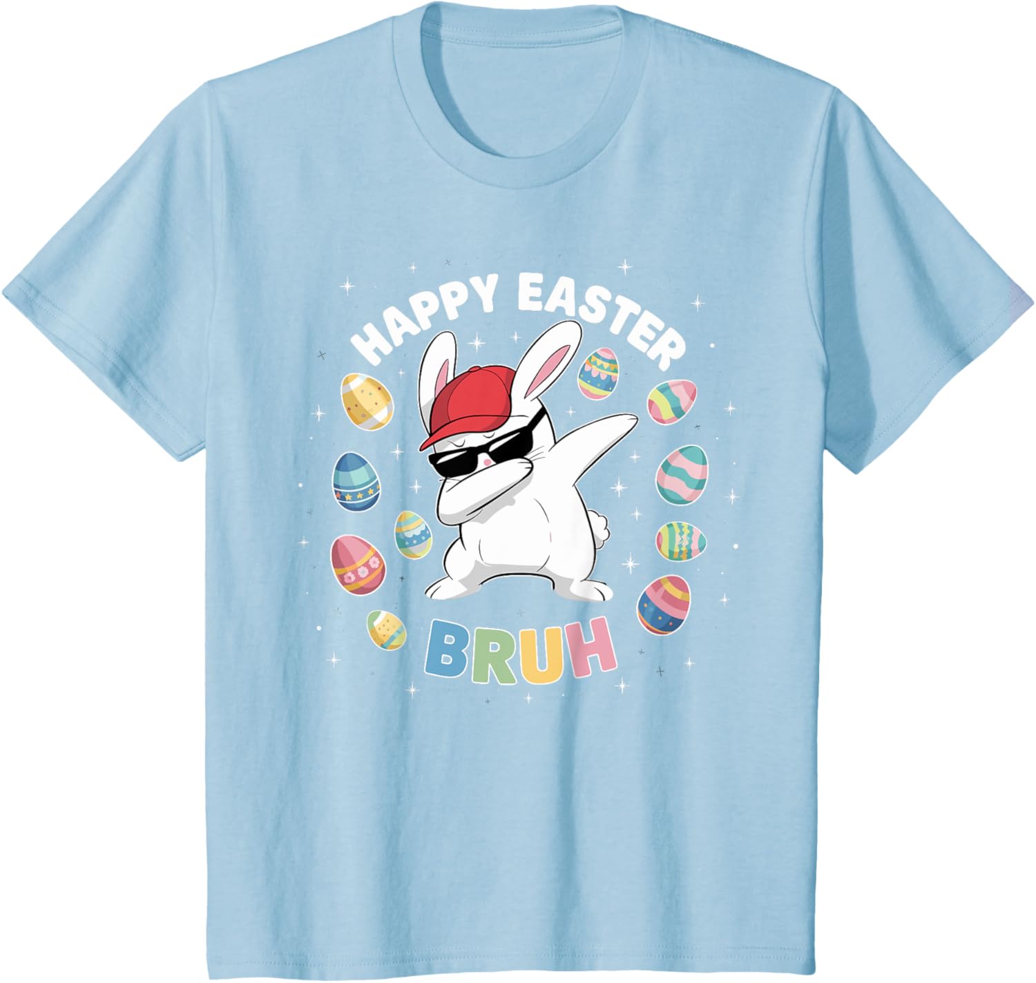 Happy Easter Bruh Easter Boys Funny Dabbing Bunny Eggs Bro T-Shirt