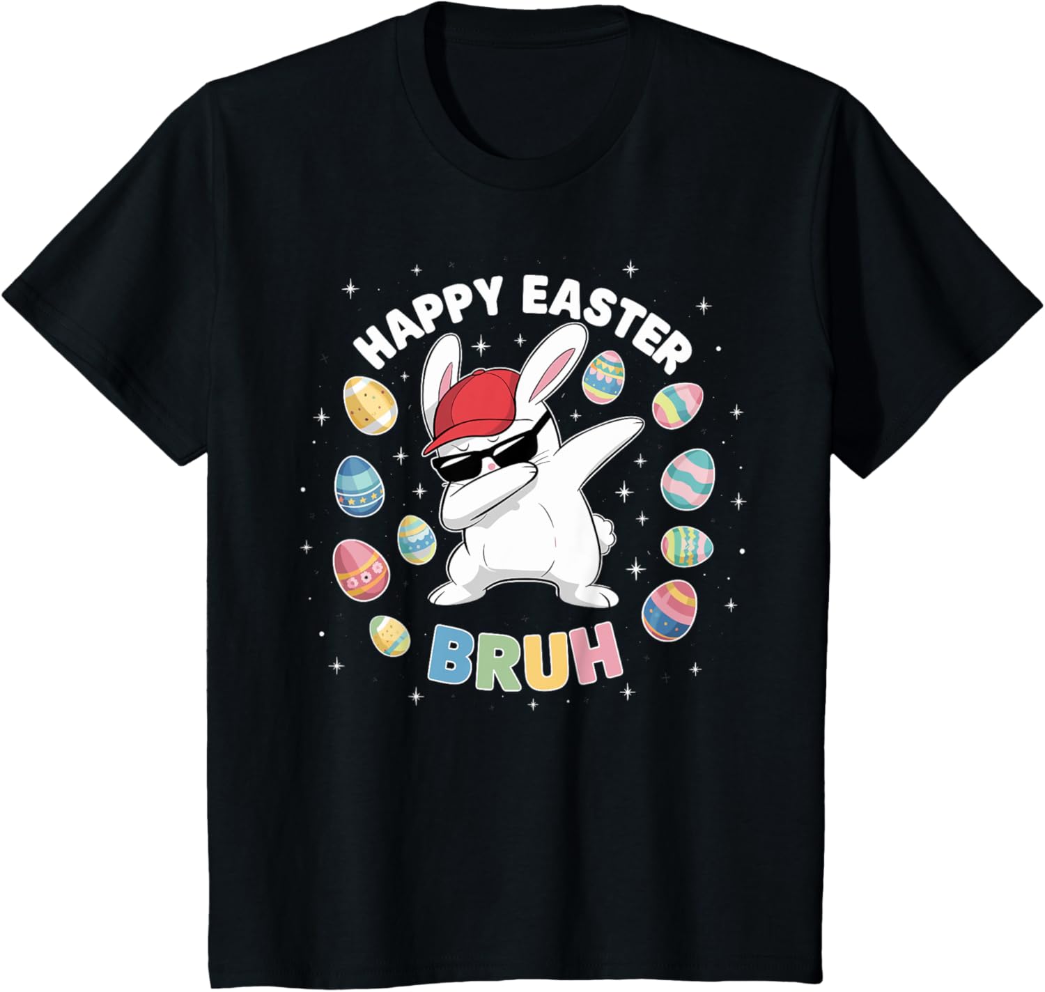 Happy Easter Bruh Easter Boys Funny Dabbing Bunny Eggs Bro T-Shirt