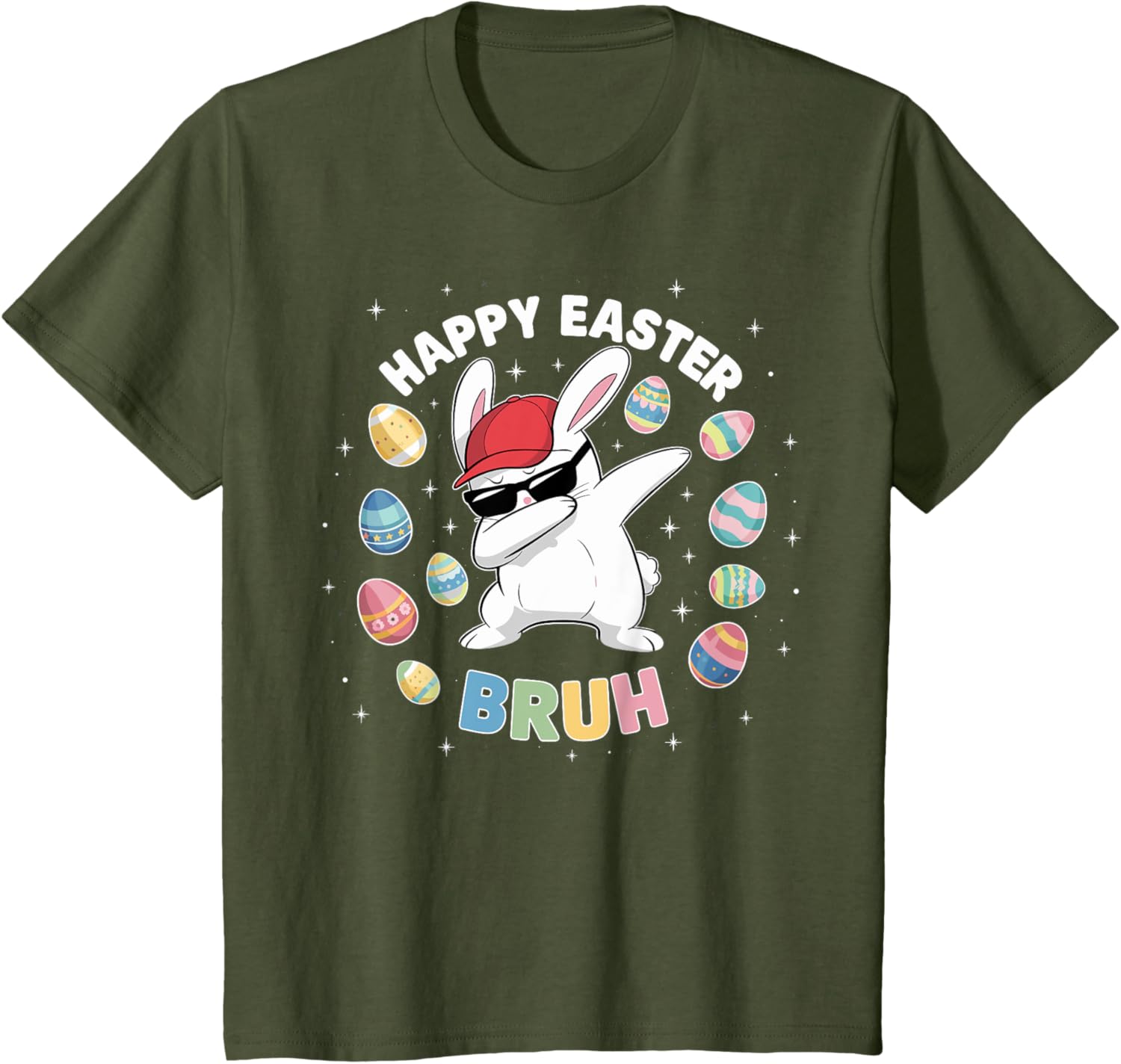 Happy Easter Bruh Easter Boys Funny Dabbing Bunny Eggs Bro T-Shirt