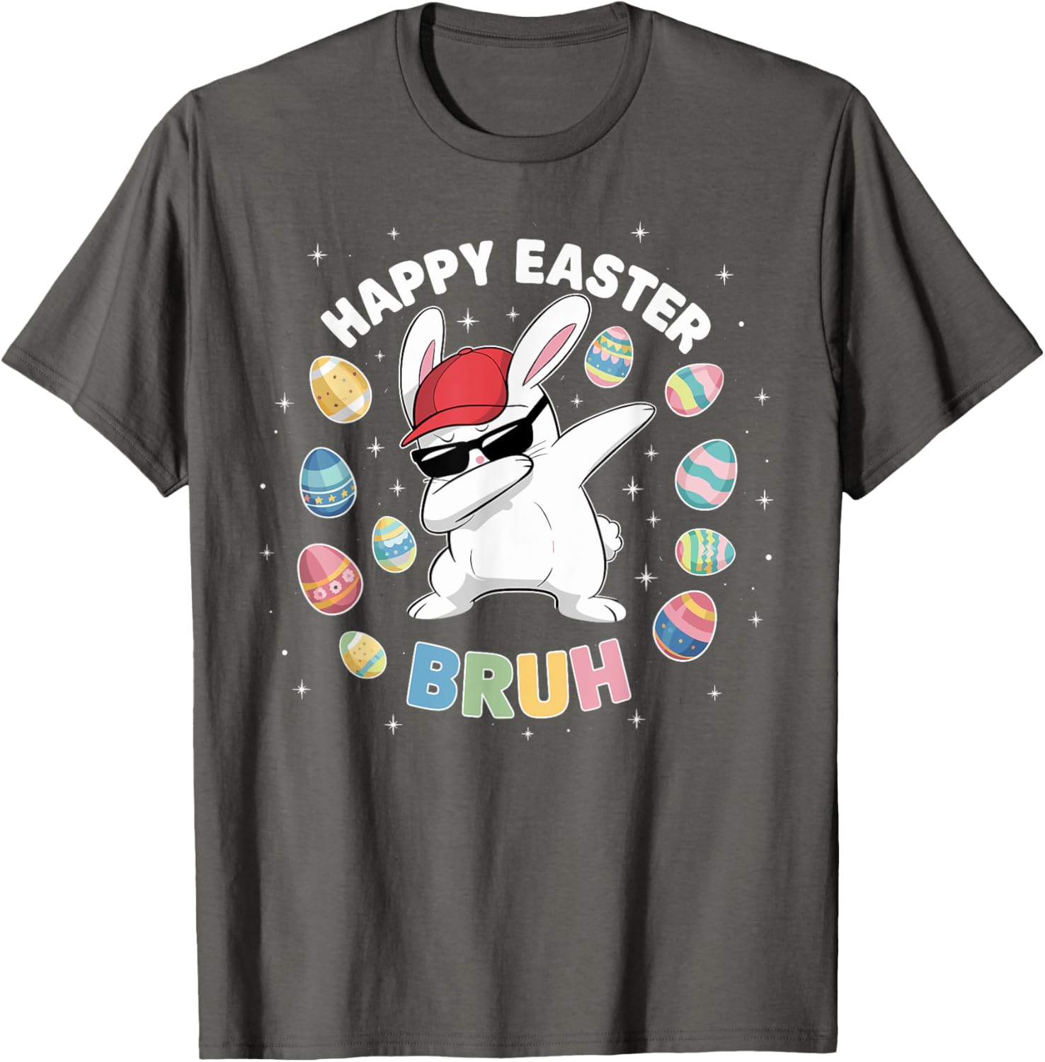 Happy Easter Bruh Easter Boys Funny Dabbing Bunny Eggs Bro T-Shirt