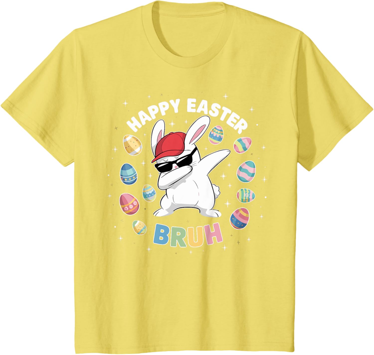 Happy Easter Bruh Easter Boys Funny Dabbing Bunny Eggs Bro T-Shirt