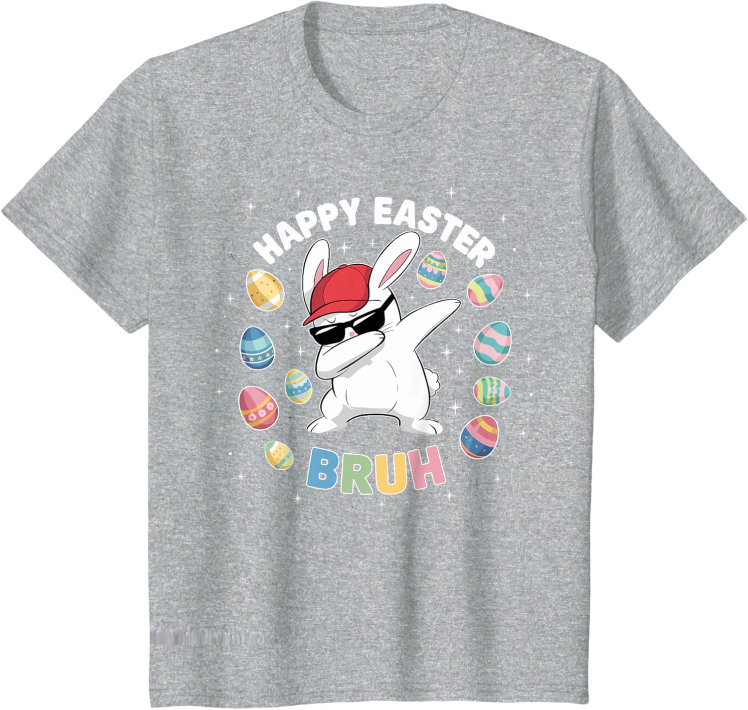 Happy Easter Bruh Easter Boys Funny Dabbing Bunny Eggs Bro T-Shirt