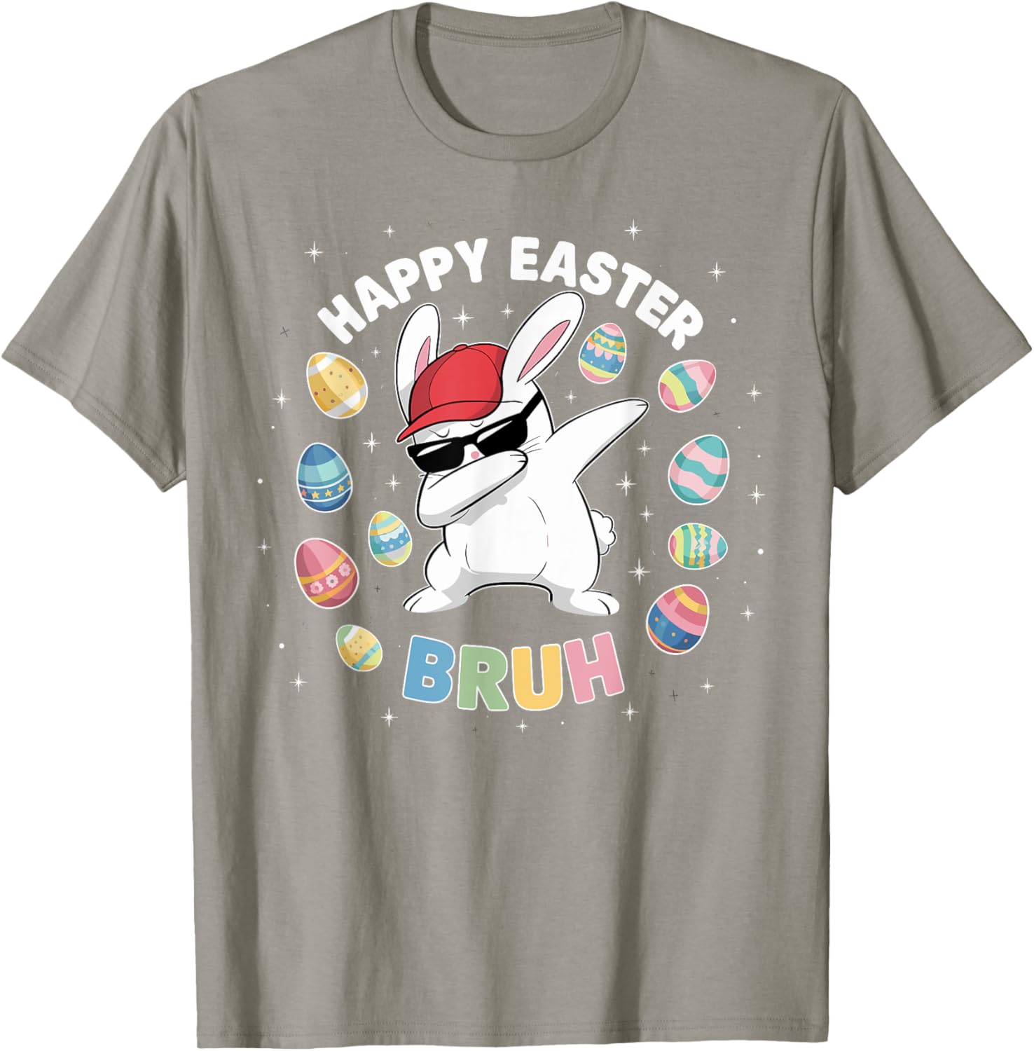 Happy Easter Bruh Easter Boys Funny Dabbing Bunny Eggs Bro T-Shirt