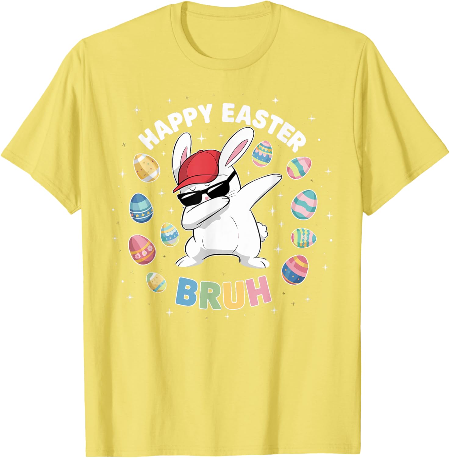 Happy Easter Bruh Easter Boys Funny Dabbing Bunny Eggs Bro T-Shirt