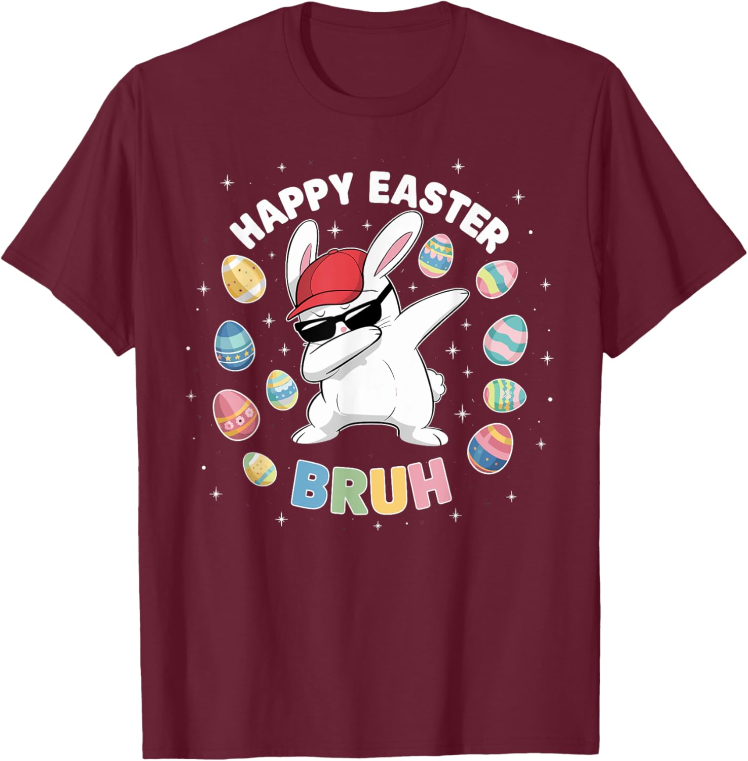 Happy Easter Bruh Easter Boys Funny Dabbing Bunny Eggs Bro T-Shirt