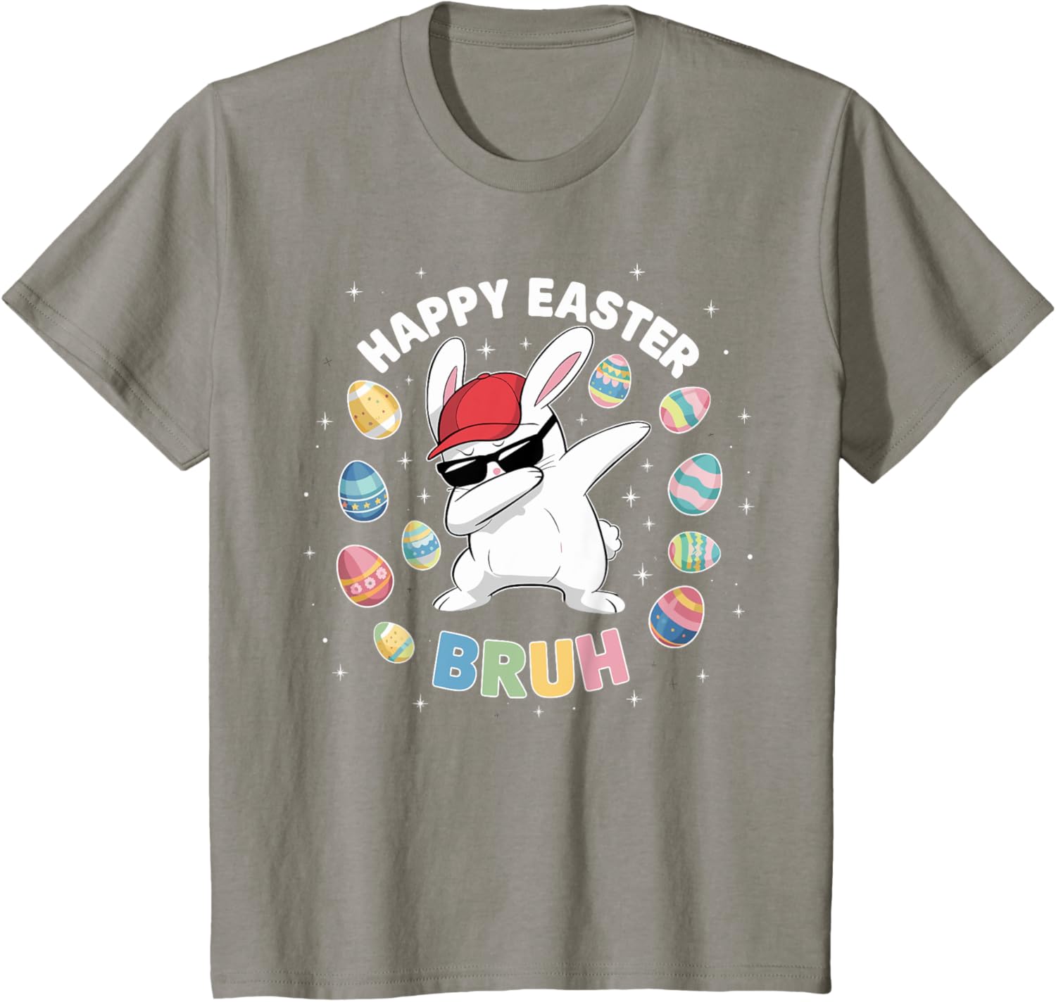 Happy Easter Bruh Easter Boys Funny Dabbing Bunny Eggs Bro T-Shirt