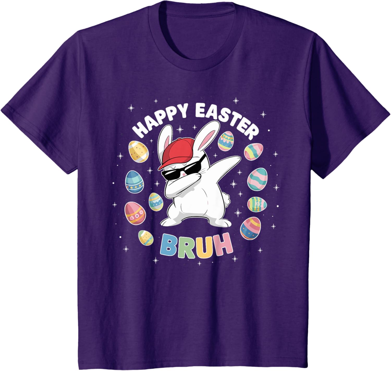 Happy Easter Bruh Easter Boys Funny Dabbing Bunny Eggs Bro T-Shirt