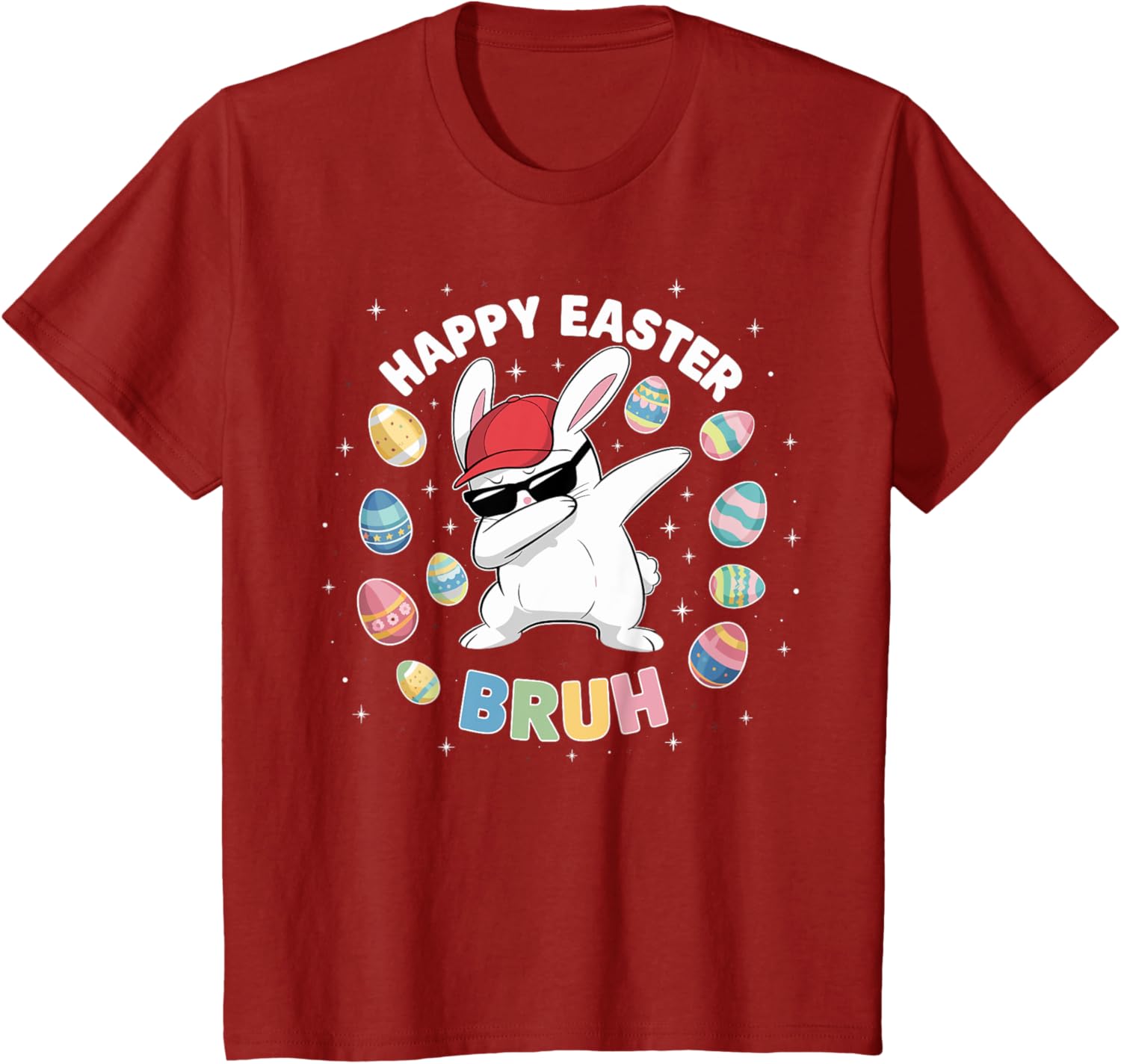 Happy Easter Bruh Easter Boys Funny Dabbing Bunny Eggs Bro T-Shirt