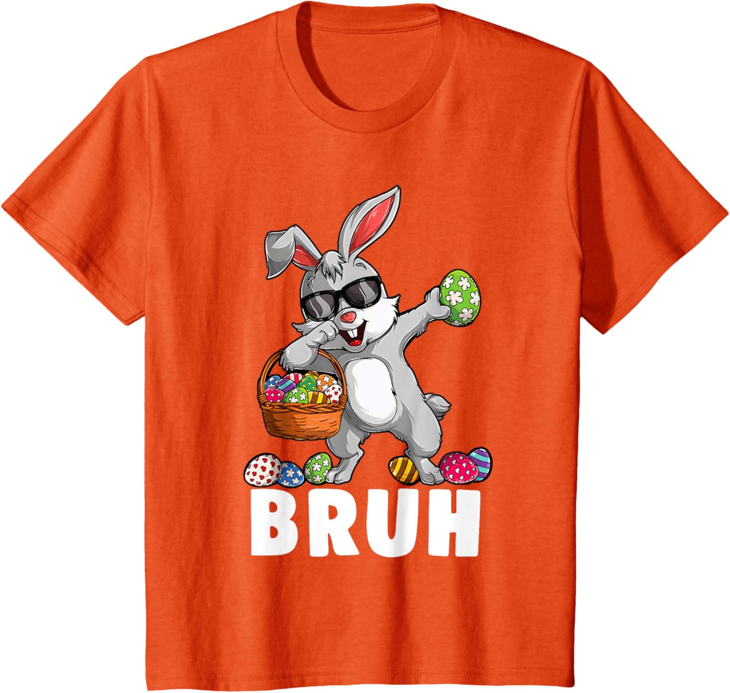 Happy Easter Bruh Funny Bunny Rabbit Easter Kids Boys Mens T-Shirt