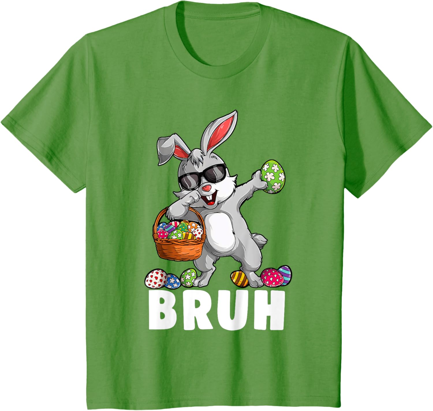 Happy Easter Bruh Funny Bunny Rabbit Easter Kids Boys Mens T-Shirt