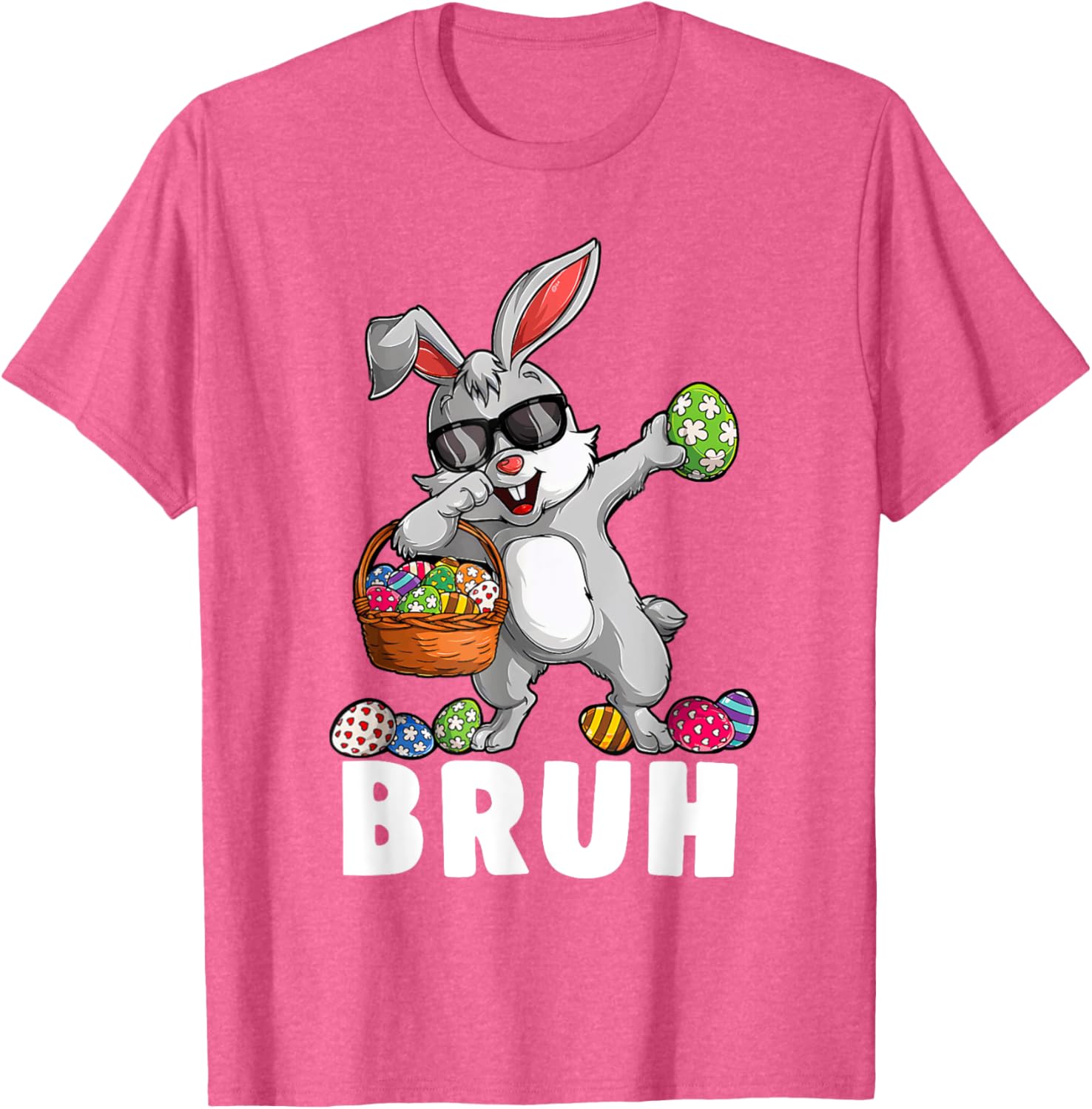 Happy Easter Bruh Funny Bunny Rabbit Easter Kids Boys Mens T-Shirt