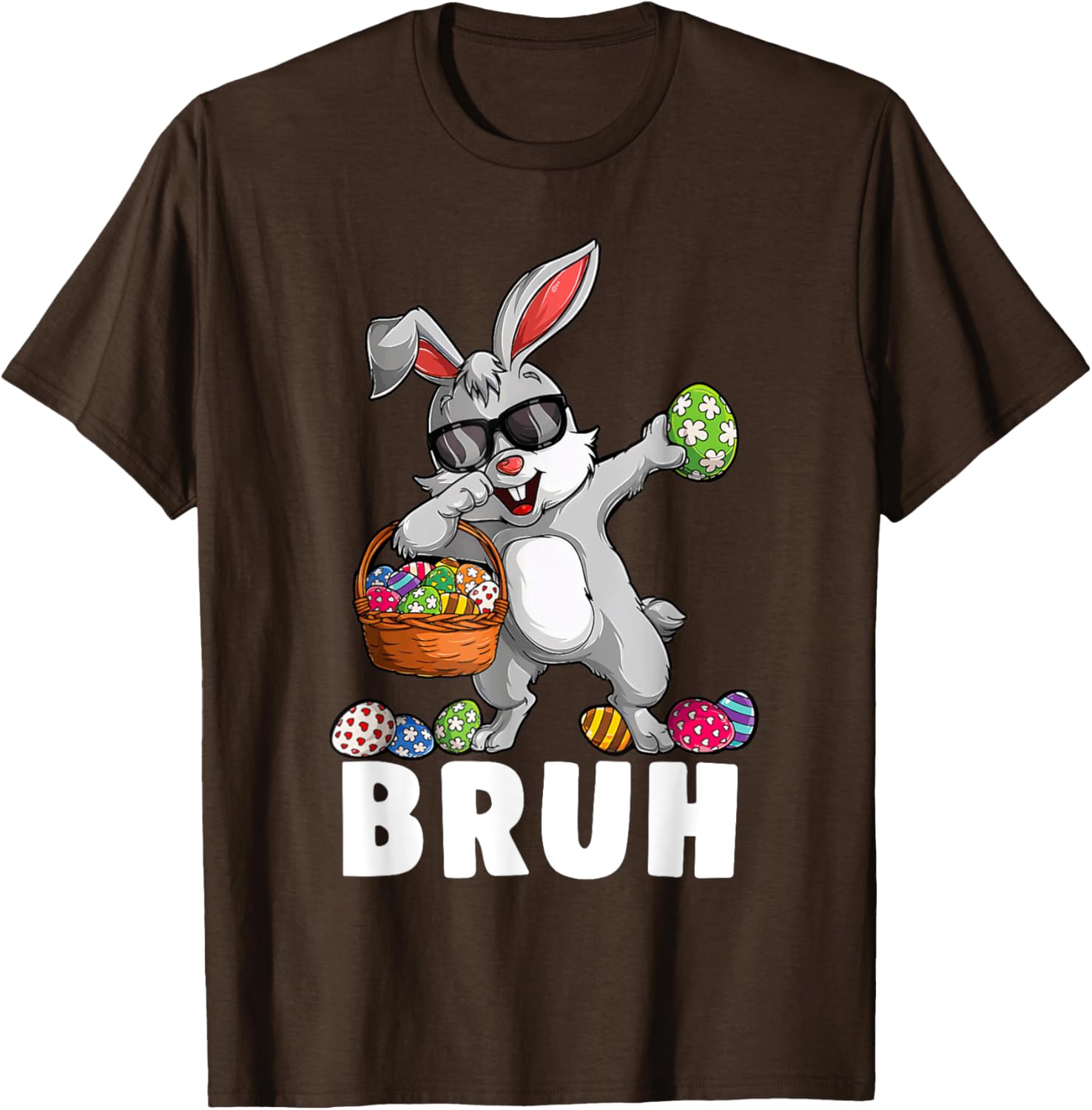 Happy Easter Bruh Funny Bunny Rabbit Easter Kids Boys Mens T-Shirt