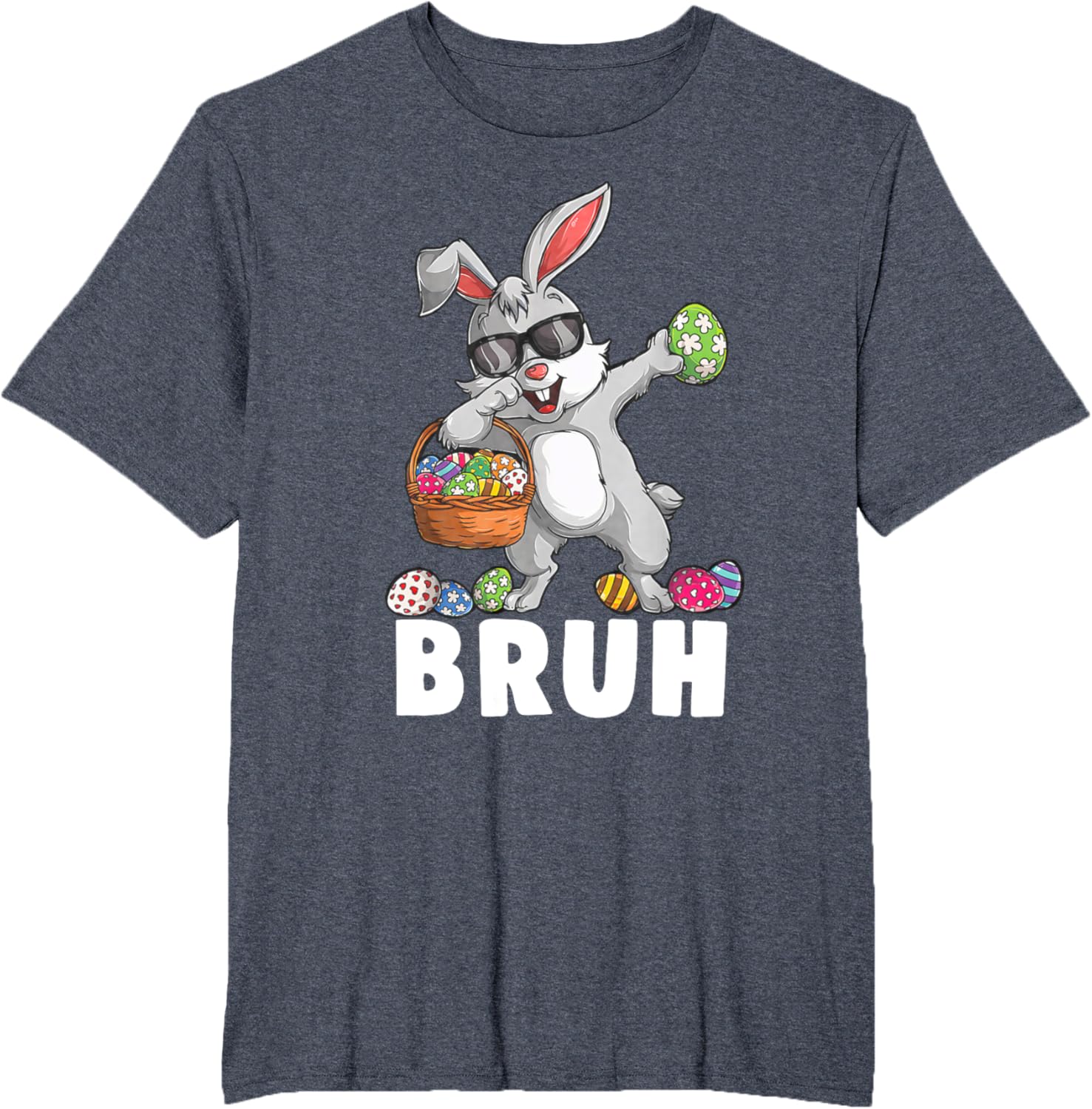 Happy Easter Bruh Funny Bunny Rabbit Easter Kids Boys Mens T-Shirt