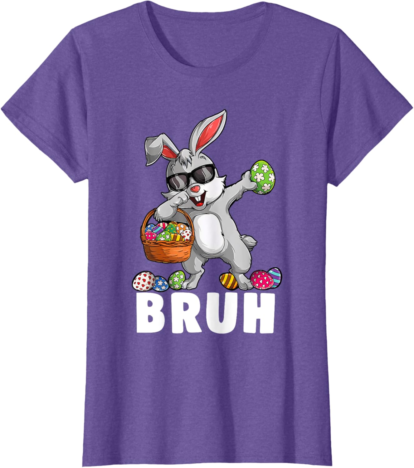 Happy Easter Bruh Funny Bunny Rabbit Easter Kids Boys Mens T-Shirt