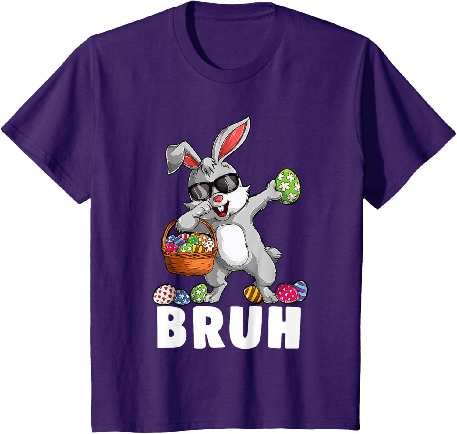 Happy Easter Bruh Funny Bunny Rabbit Easter Kids Boys Mens T-Shirt