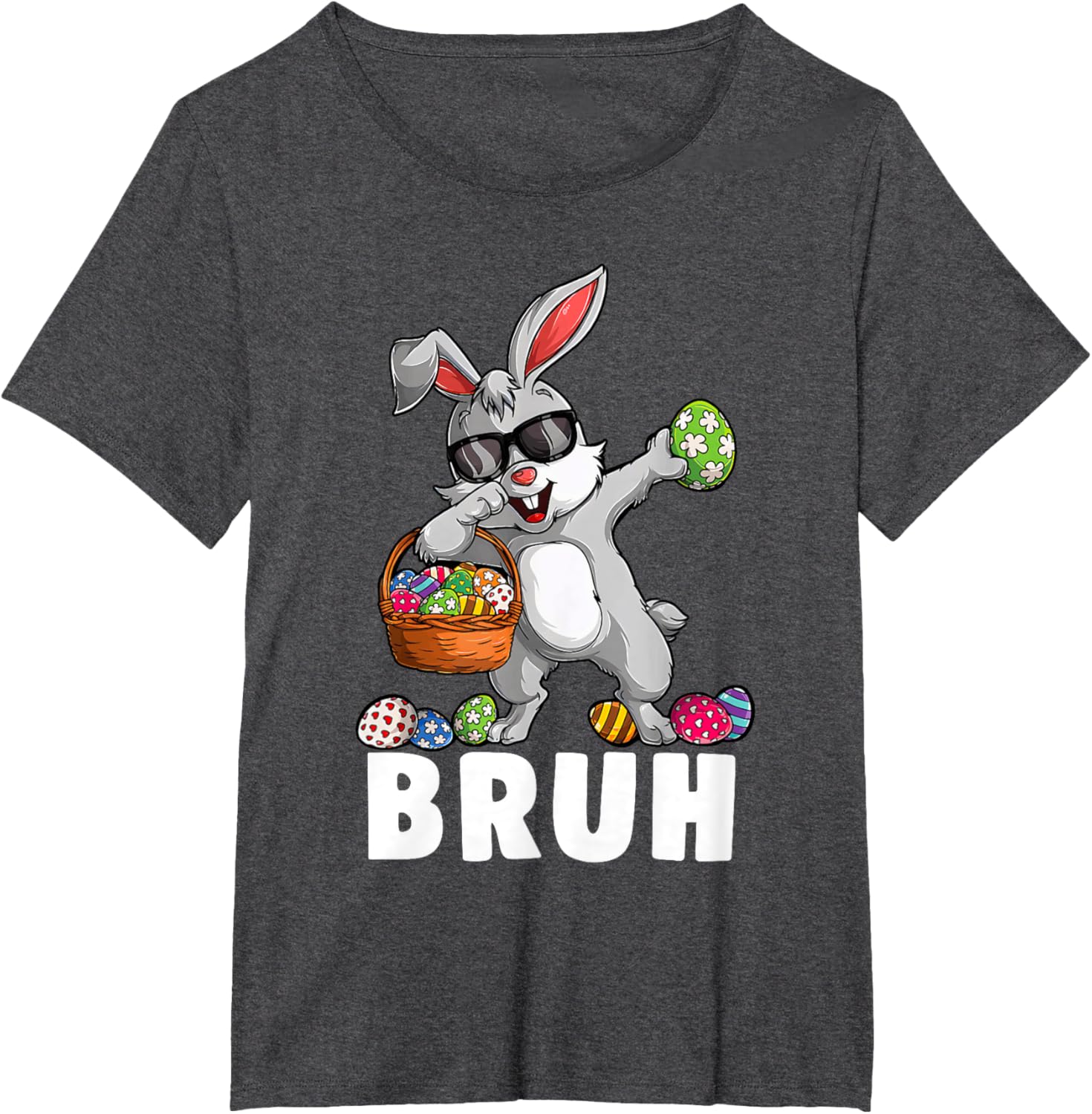 Happy Easter Bruh Funny Bunny Rabbit Easter Kids Boys Mens T-Shirt