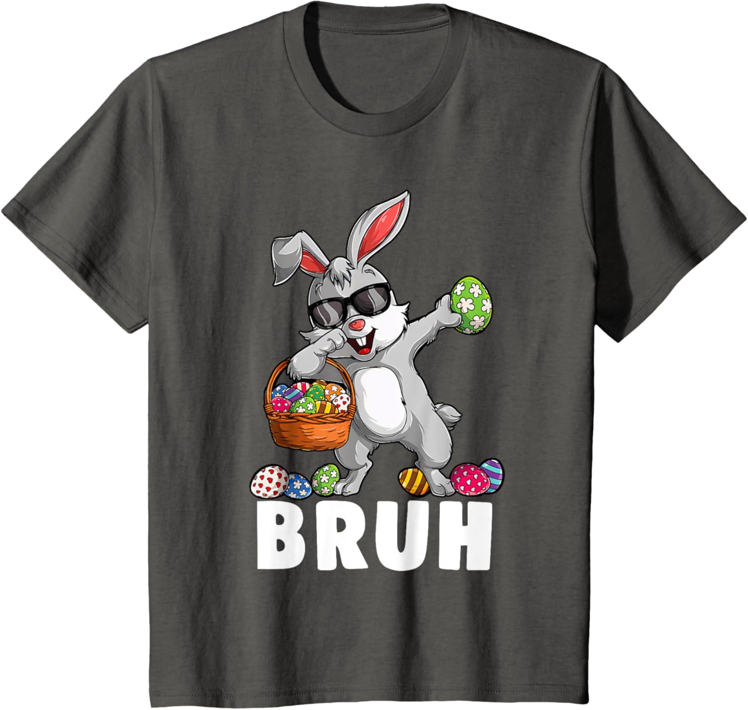 Happy Easter Bruh Funny Bunny Rabbit Easter Kids Boys Mens T-Shirt