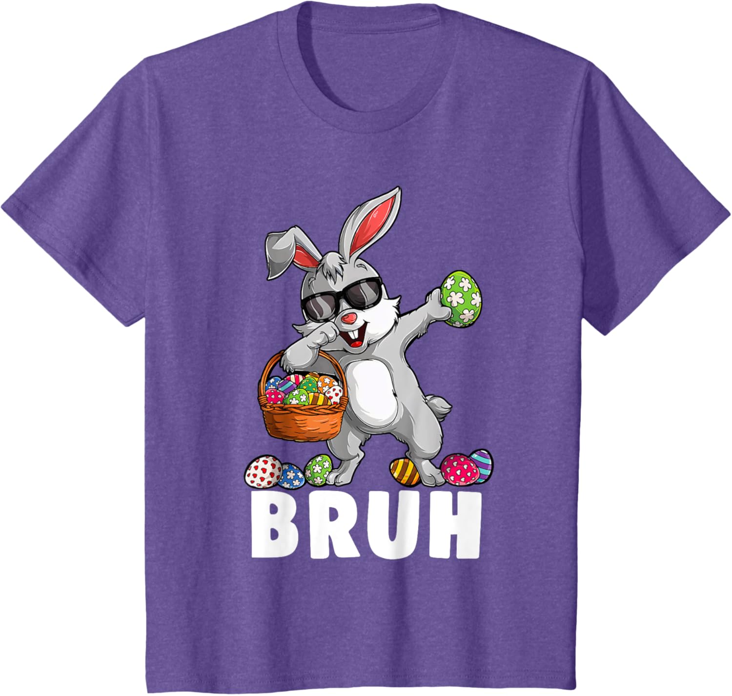 Happy Easter Bruh Funny Bunny Rabbit Easter Kids Boys Mens T-Shirt