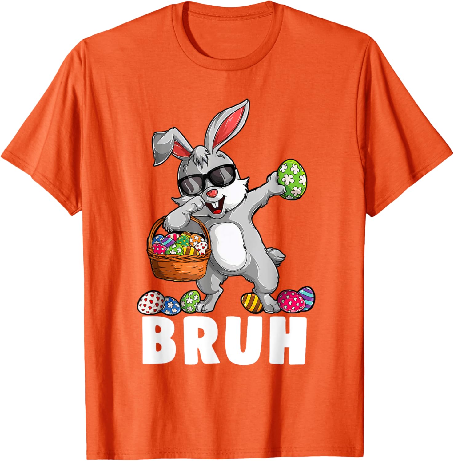 Happy Easter Bruh Funny Bunny Rabbit Easter Kids Boys Mens T-Shirt