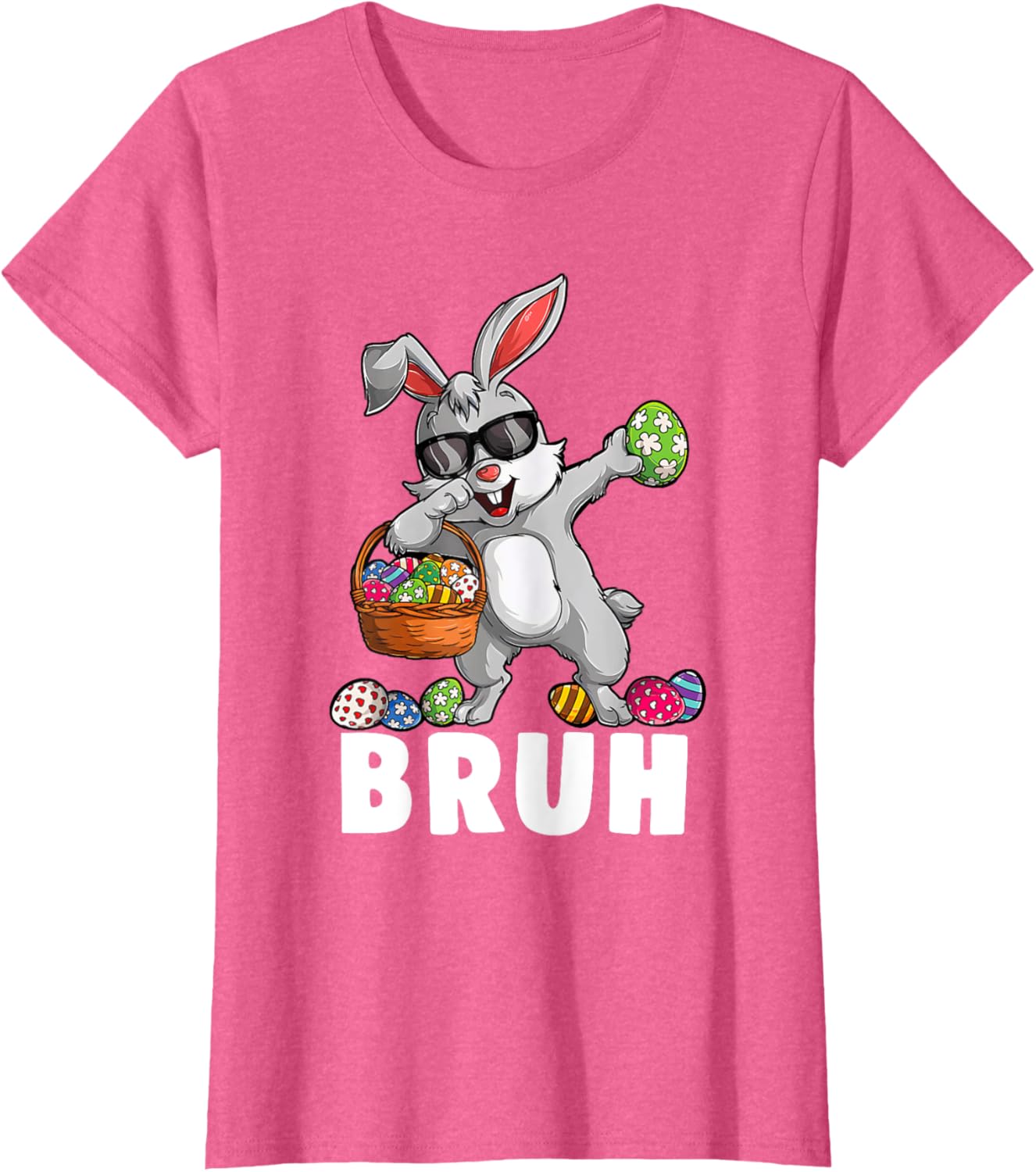 Happy Easter Bruh Funny Bunny Rabbit Easter Kids Boys Mens T-Shirt