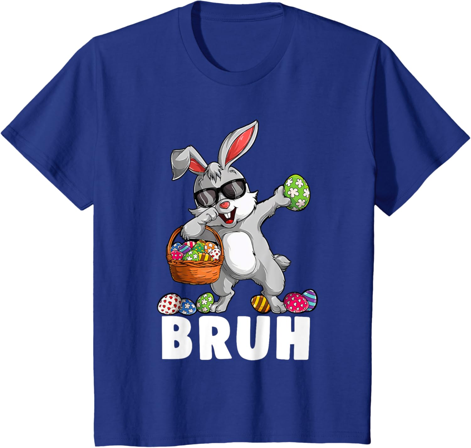 Happy Easter Bruh Funny Bunny Rabbit Easter Kids Boys Mens T-Shirt