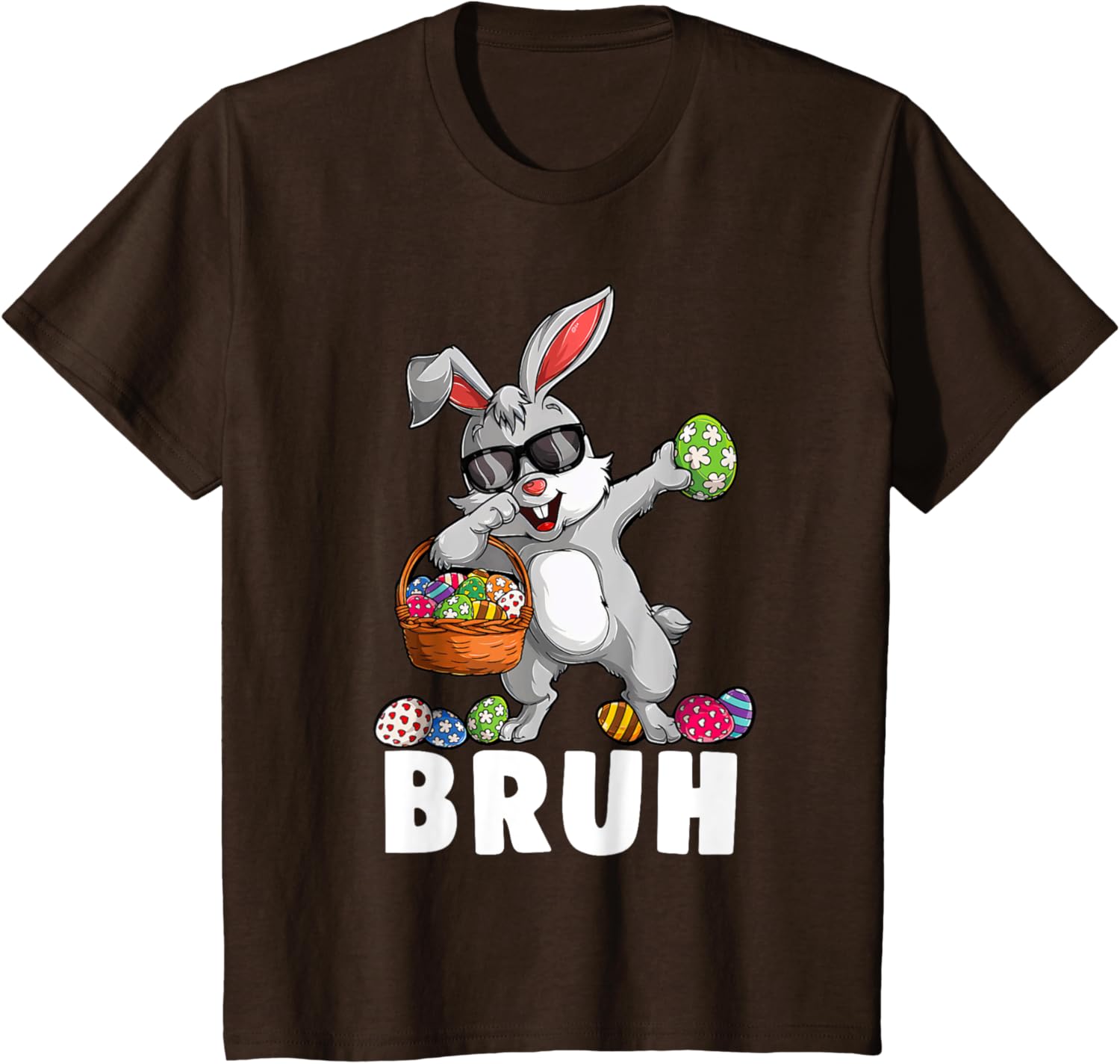 Happy Easter Bruh Funny Bunny Rabbit Easter Kids Boys Mens T-Shirt