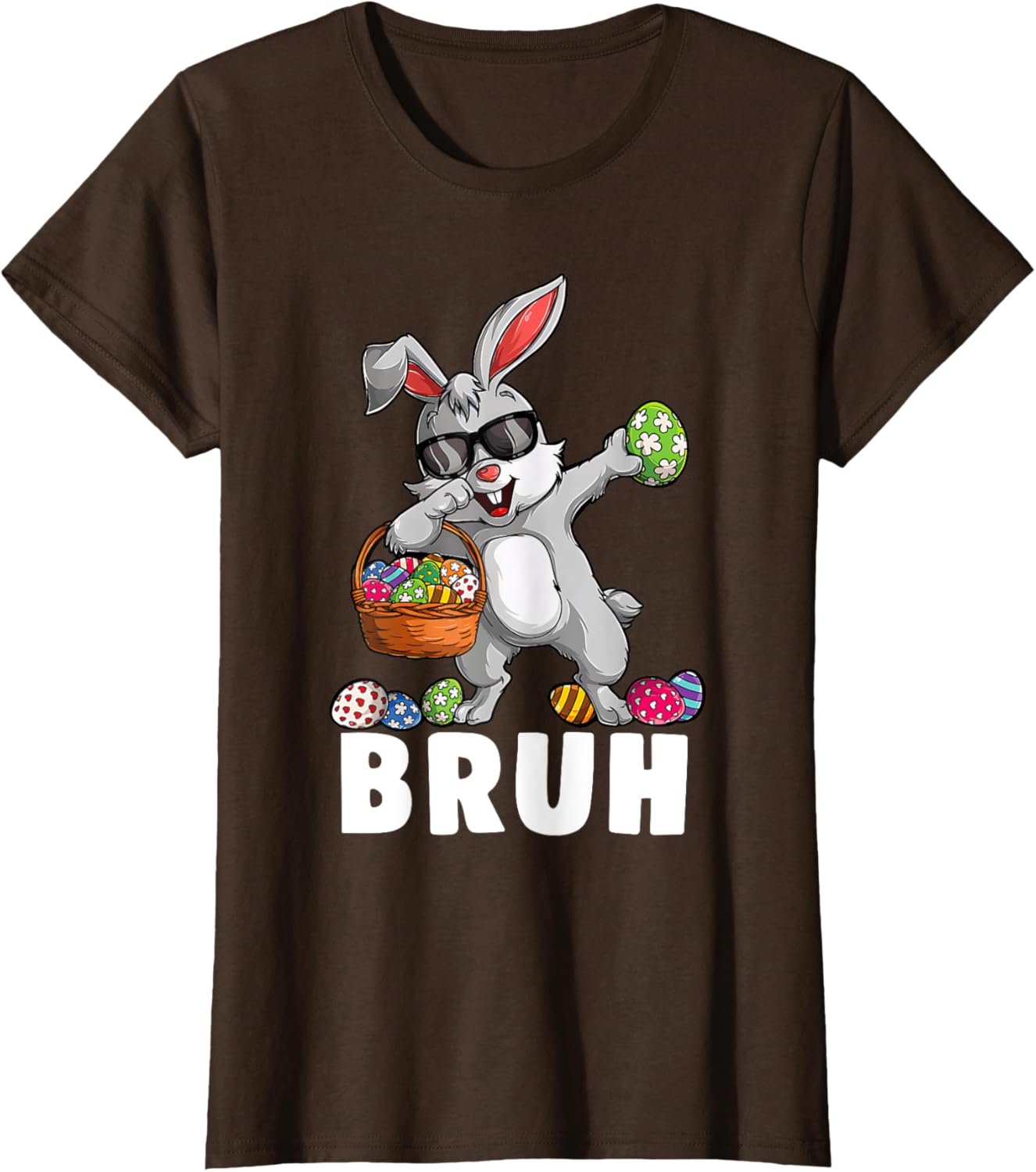 Happy Easter Bruh Funny Bunny Rabbit Easter Kids Boys Mens T-Shirt