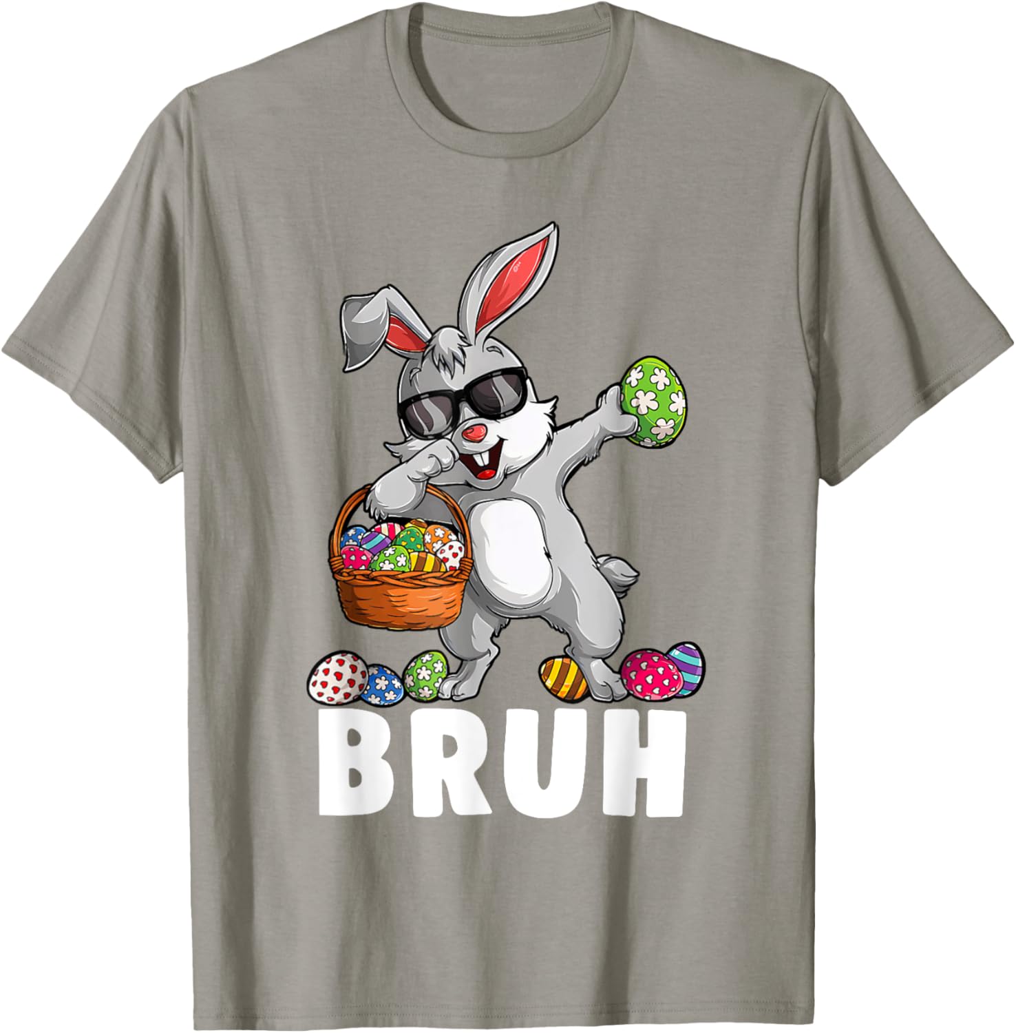 Happy Easter Bruh Funny Bunny Rabbit Easter Kids Boys Mens T-Shirt