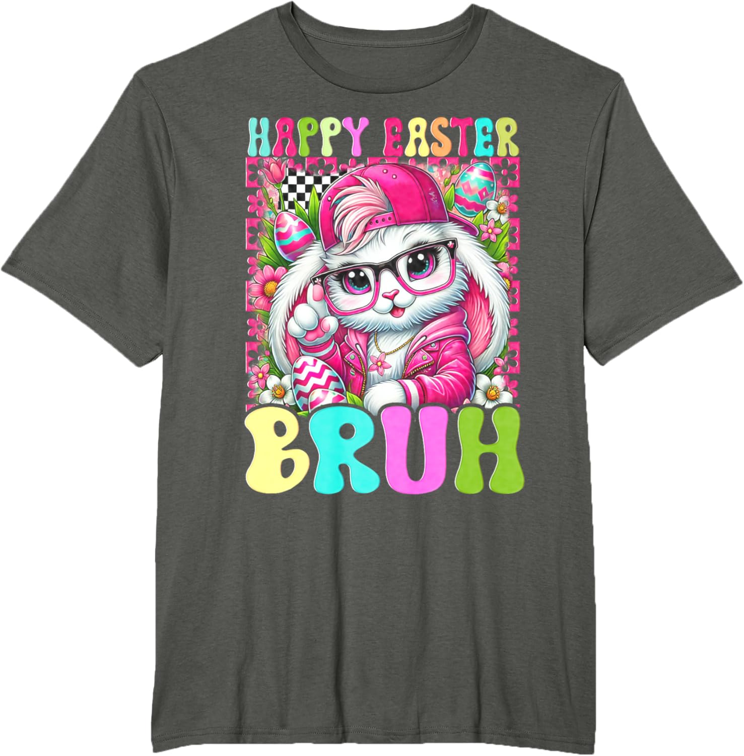 Happy Easter Bruh Funny Bunny Rabbit Easter T-Shirt