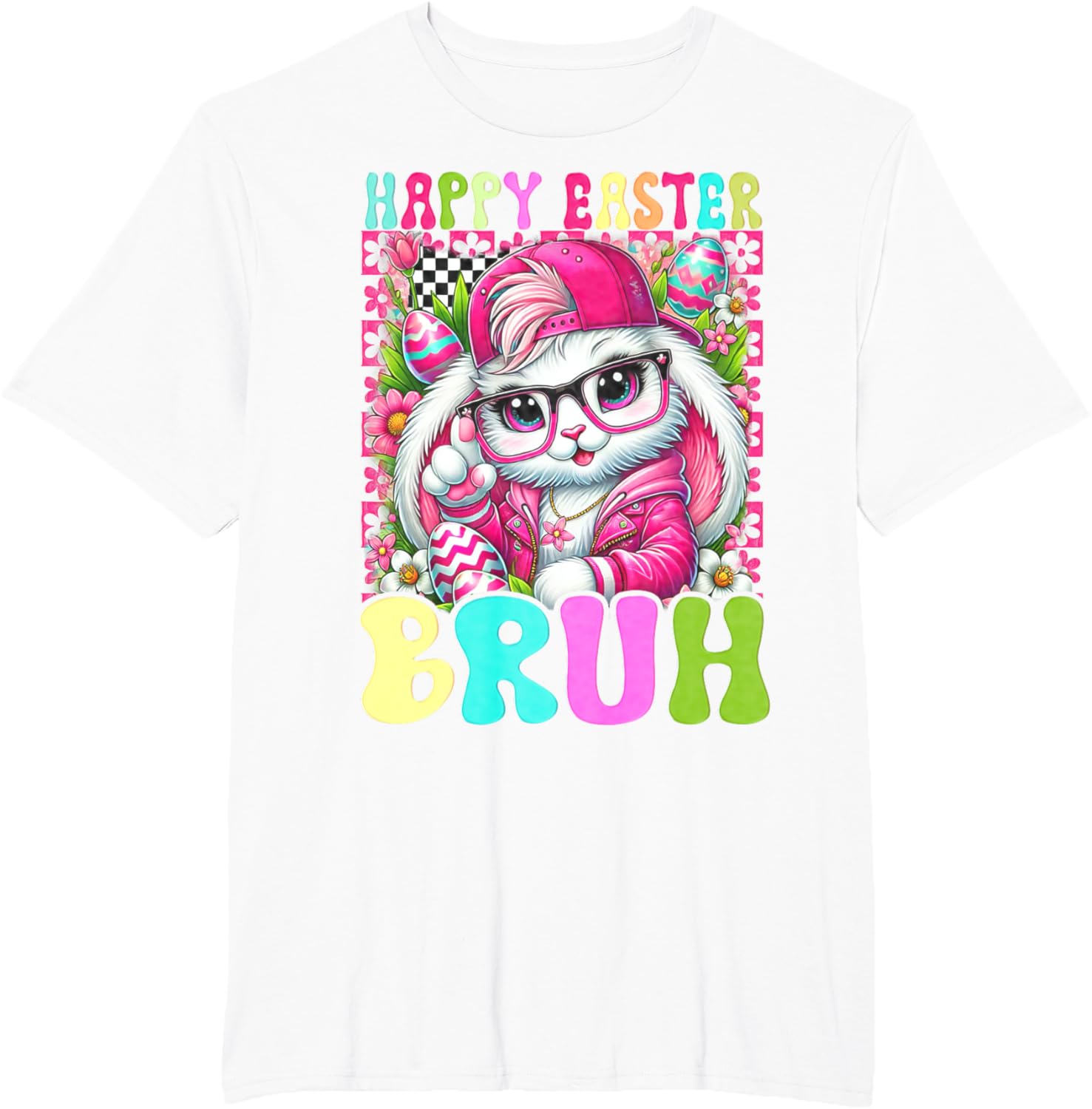 Happy Easter Bruh Funny Bunny Rabbit Easter T-Shirt