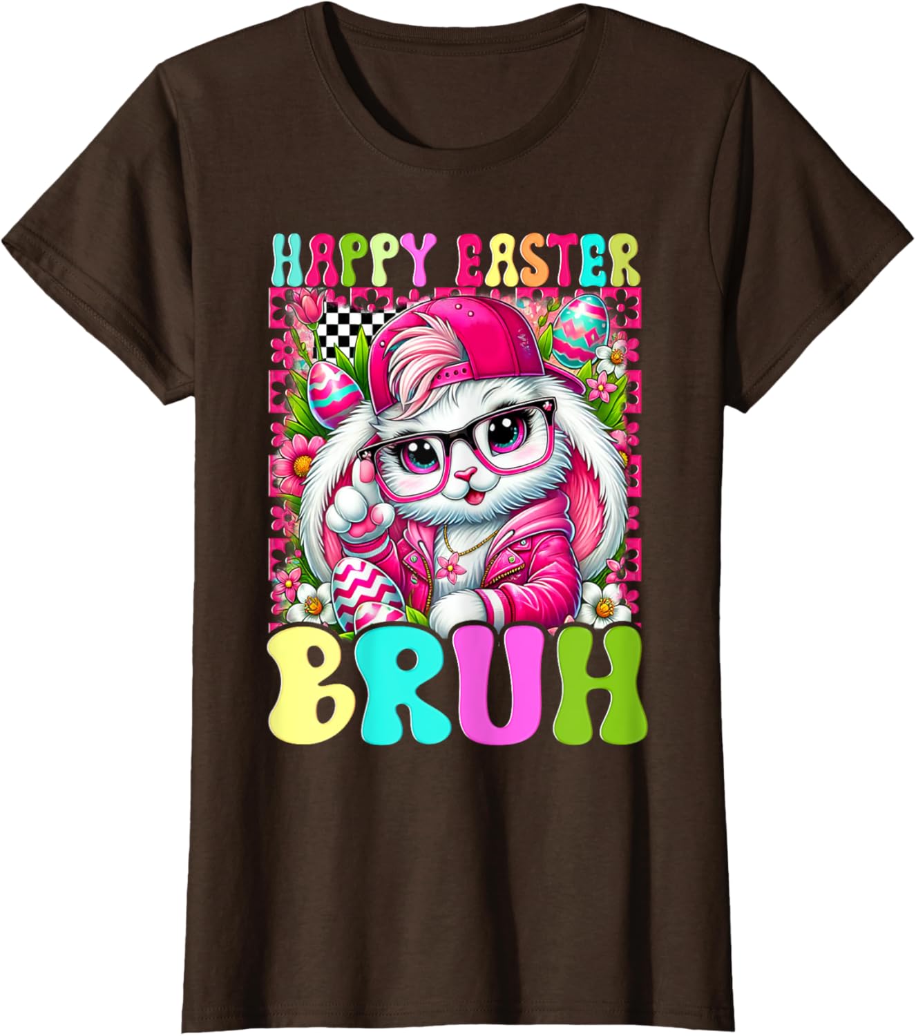 Happy Easter Bruh Funny Bunny Rabbit Easter T-Shirt