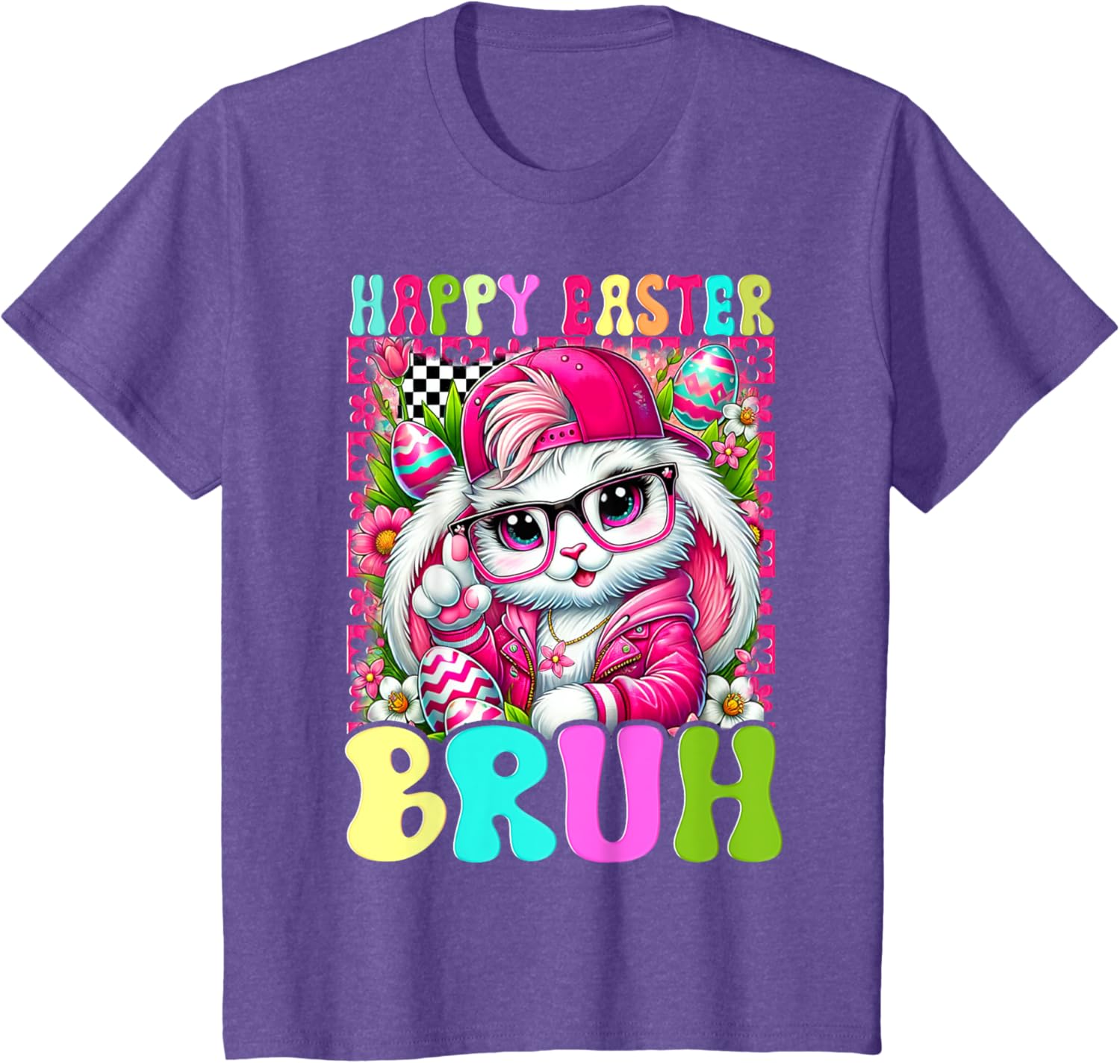 Happy Easter Bruh Funny Bunny Rabbit Easter T-Shirt