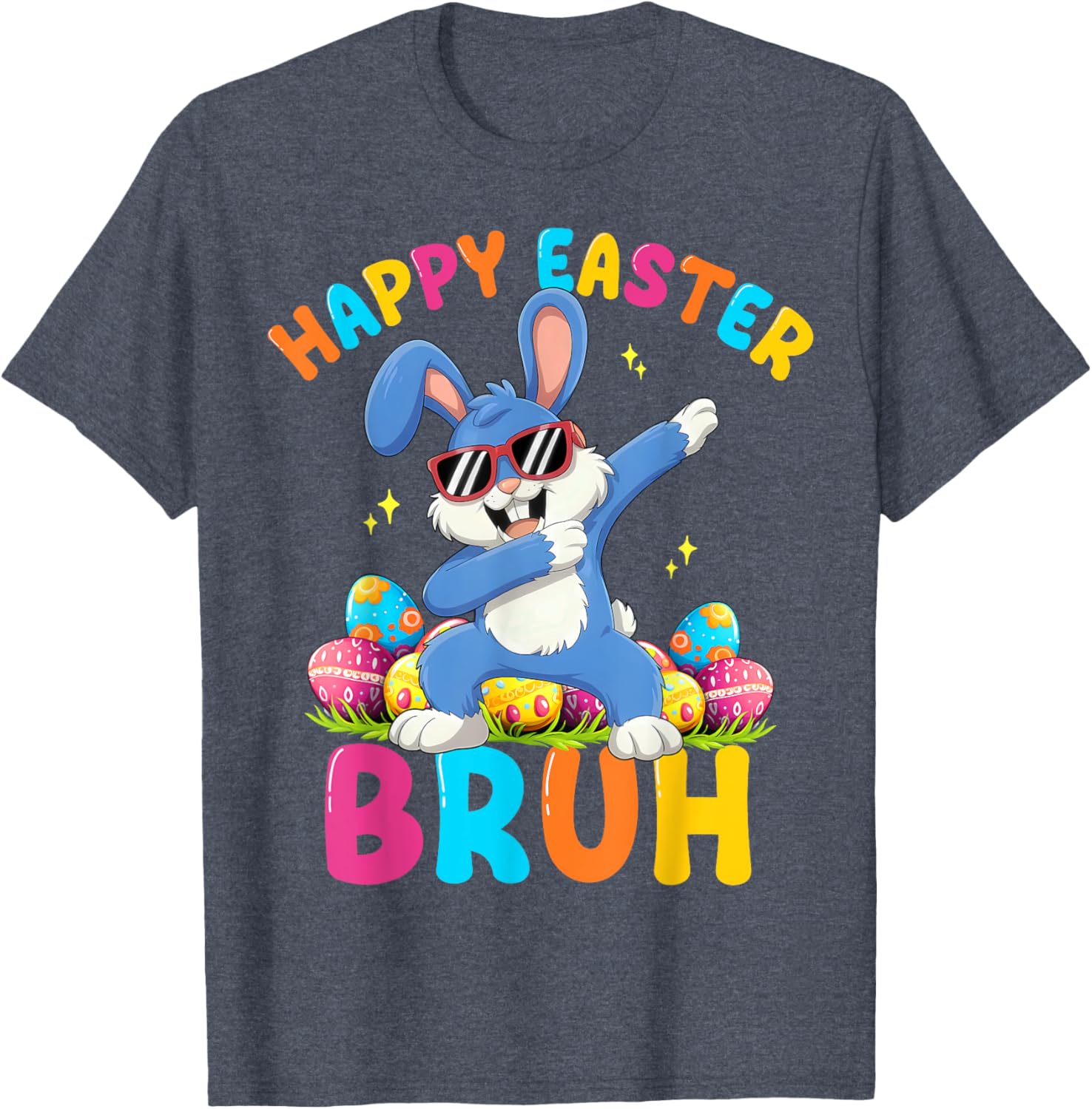 Happy Easter Bruh Funny Dabbing Bunny Rabbit Easter T-Shirt