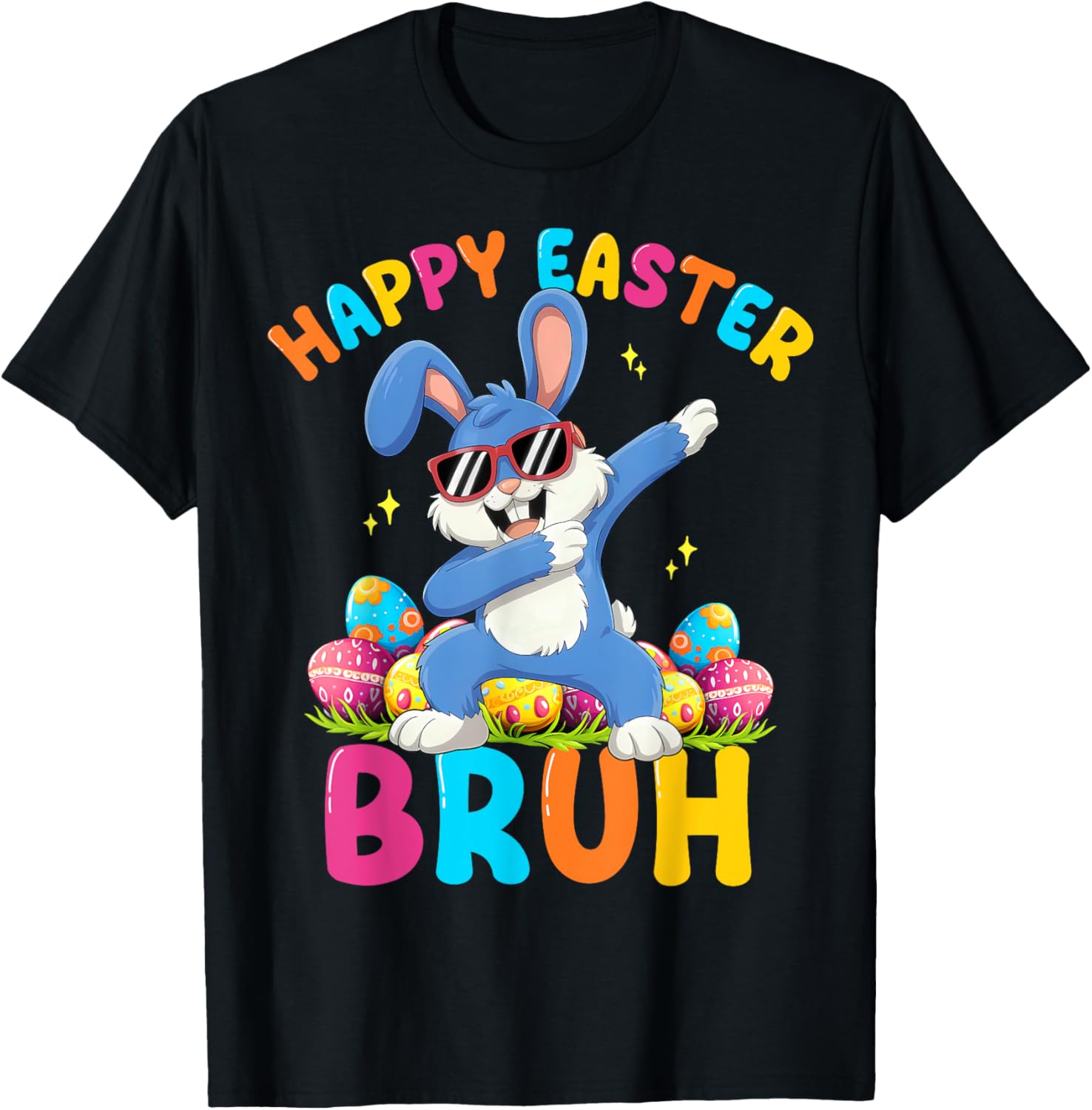 Happy Easter Bruh Funny Dabbing Bunny Rabbit Easter T-Shirt