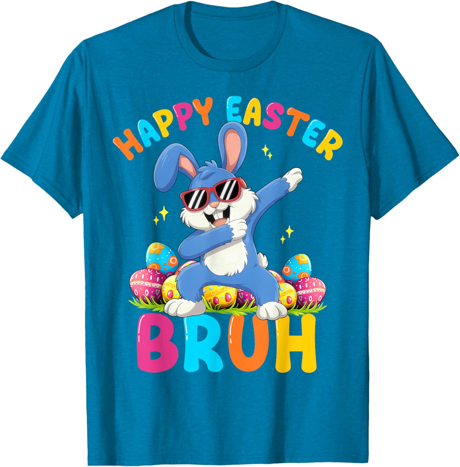 Happy Easter Bruh Funny Dabbing Bunny Rabbit Easter T-Shirt