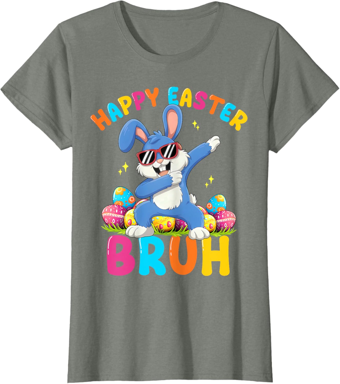 Happy Easter Bruh Funny Dabbing Bunny Rabbit Easter T-Shirt