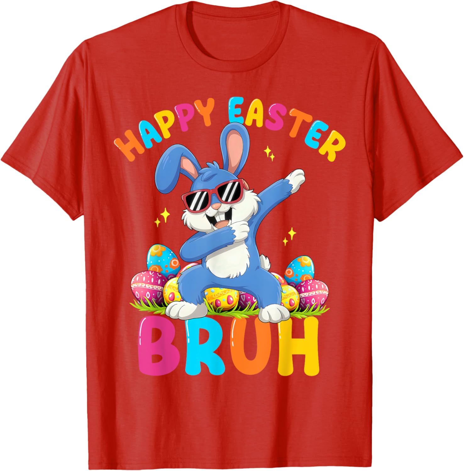 Happy Easter Bruh Funny Dabbing Bunny Rabbit Easter T-Shirt