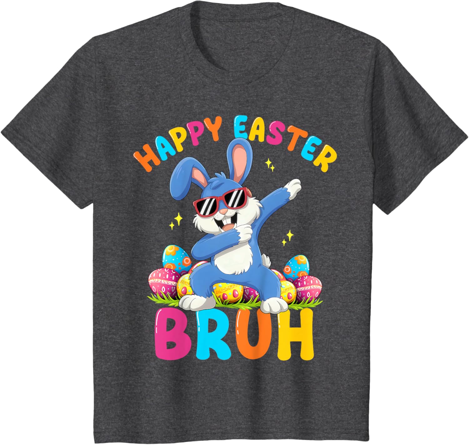 Happy Easter Bruh Funny Dabbing Bunny Rabbit Easter T-Shirt