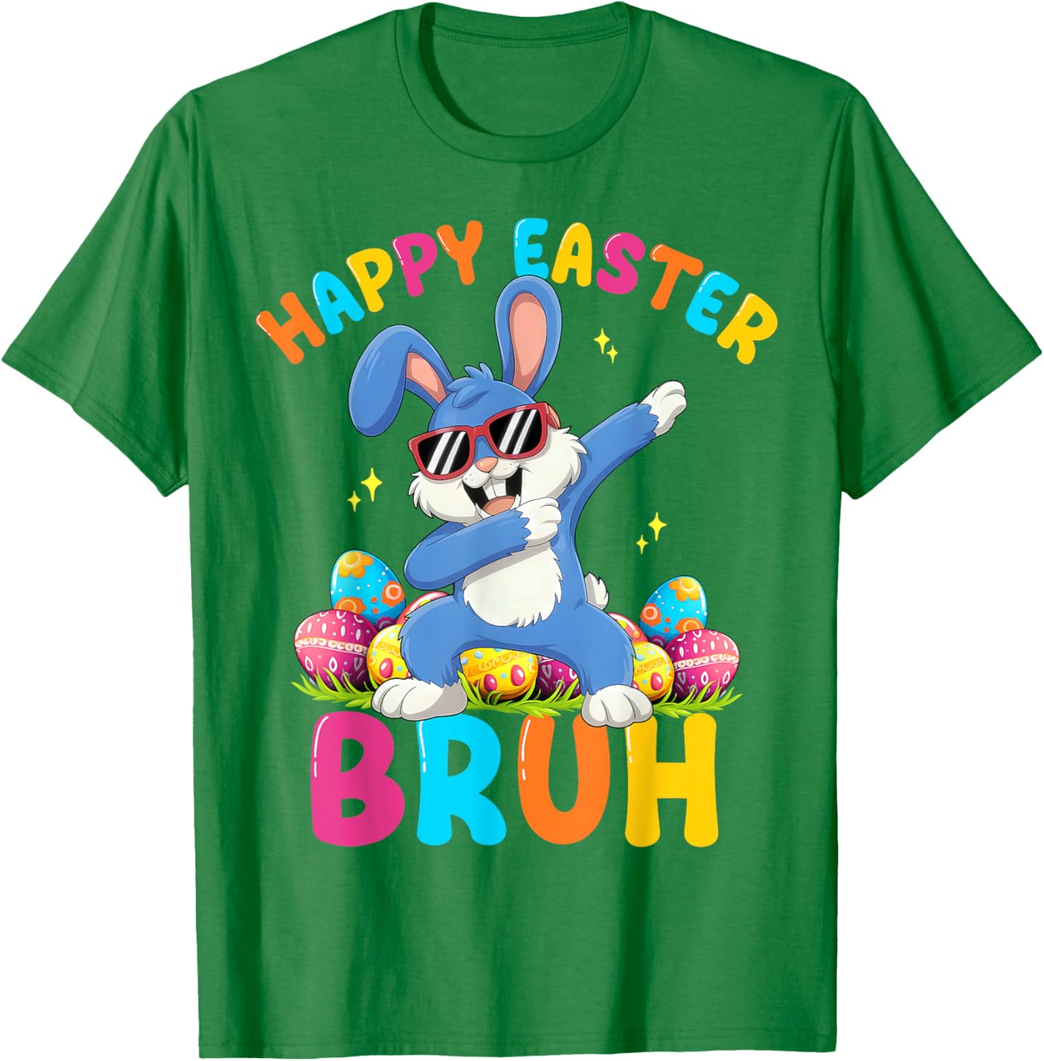 Happy Easter Bruh Funny Dabbing Bunny Rabbit Easter T-Shirt