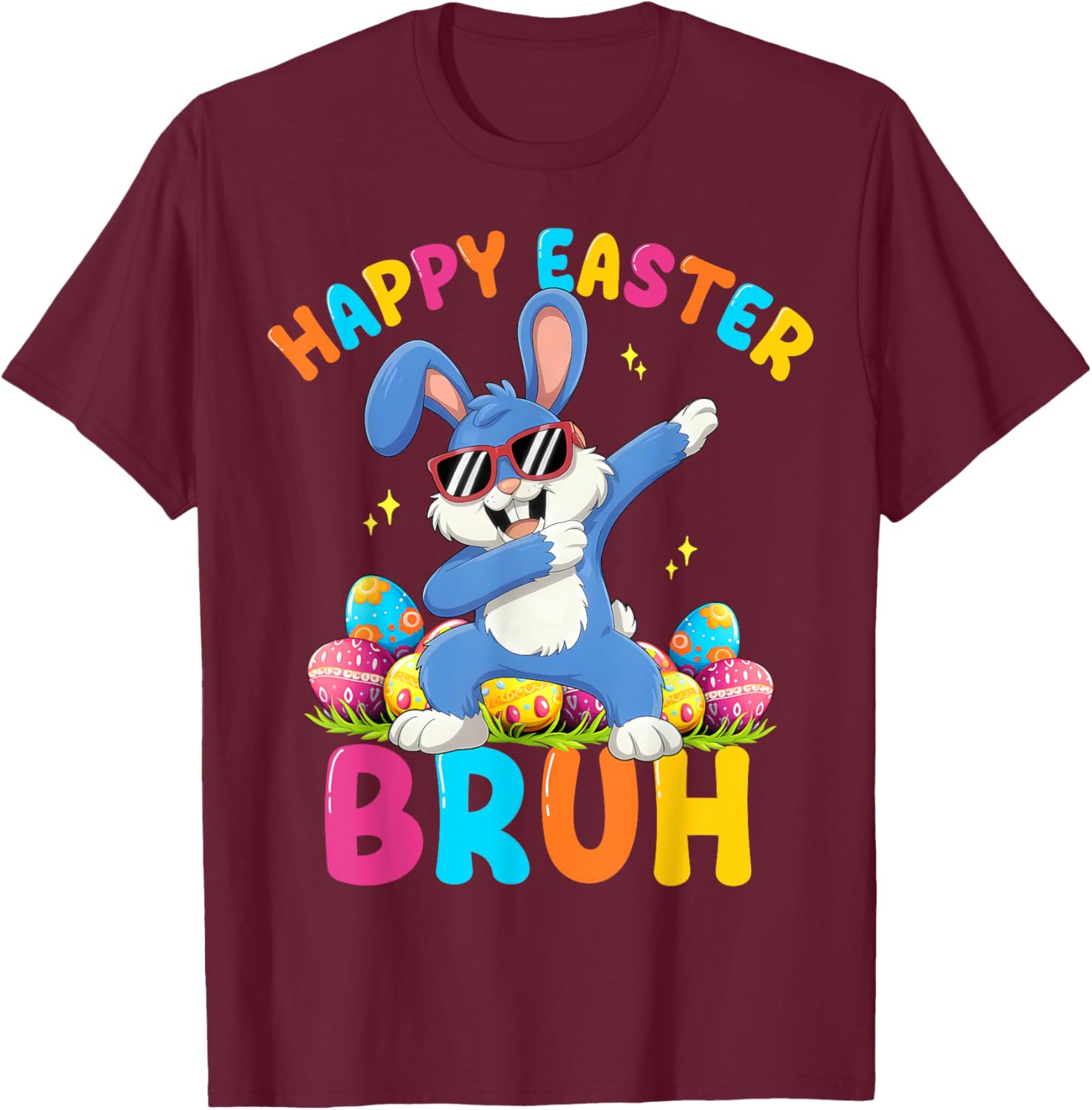 Happy Easter Bruh Funny Dabbing Bunny Rabbit Easter T-Shirt