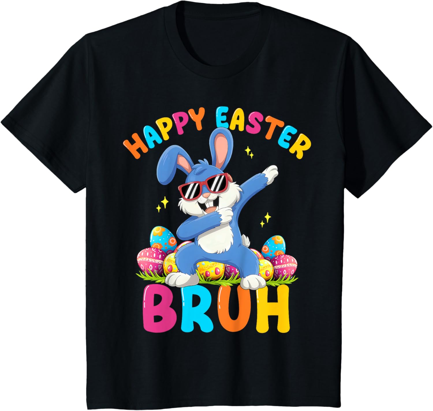 Happy Easter Bruh Funny Dabbing Bunny Rabbit Easter T-Shirt